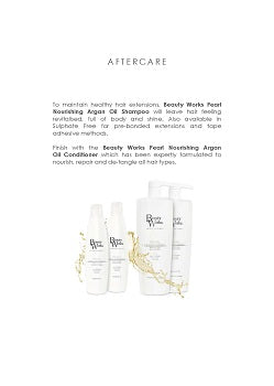 Beauty Works Aftercare Brochure